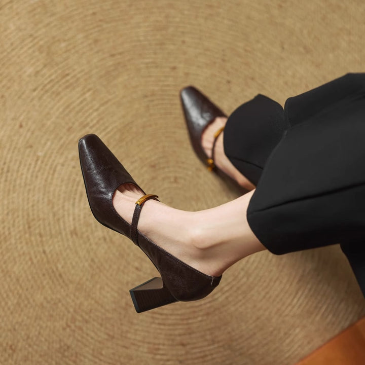 Authentic Leather Heels Auria