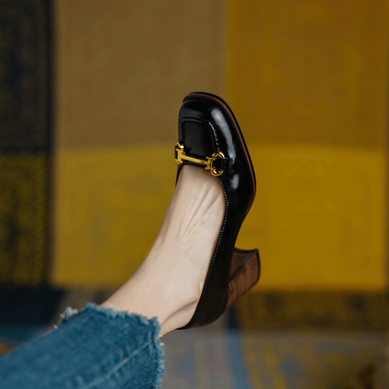 Authentic Leather Heels Velyn