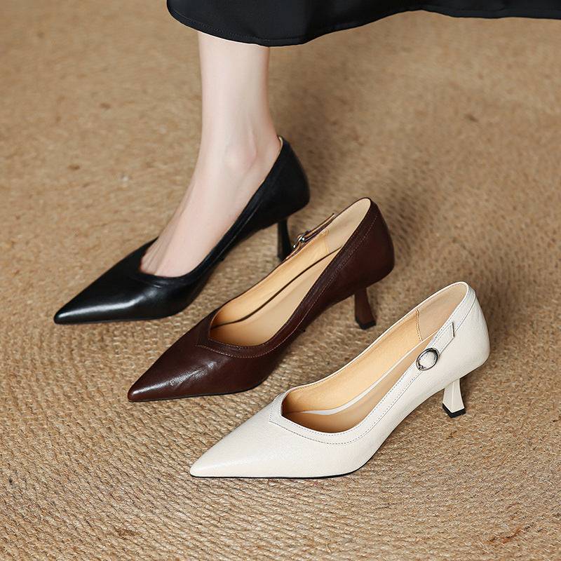 Authentic Leather Heels Ezel