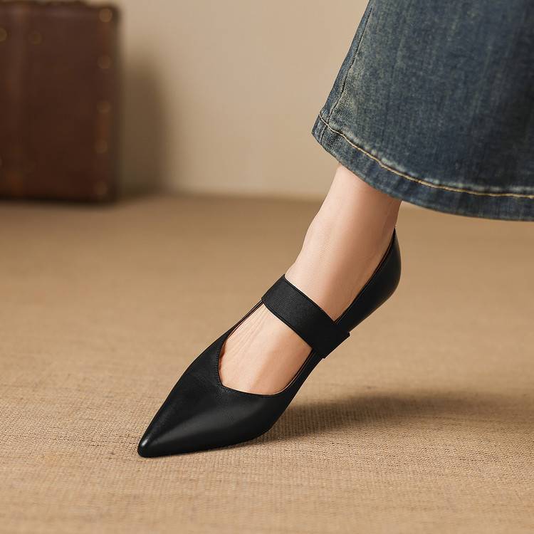 Authentic Leather Heels Tiera