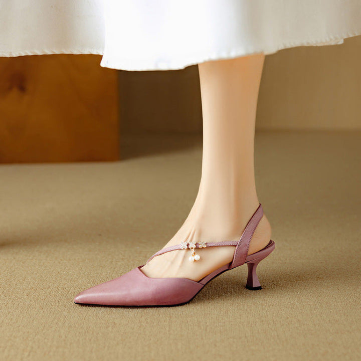 Genuine Leather Dahlia Heels