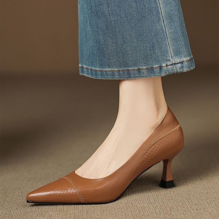 Elyra Authentic Leather Court Shoes