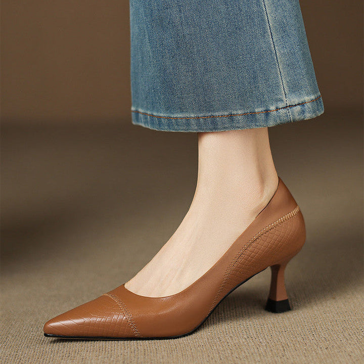 Elyra Authentic Leather Court Shoes