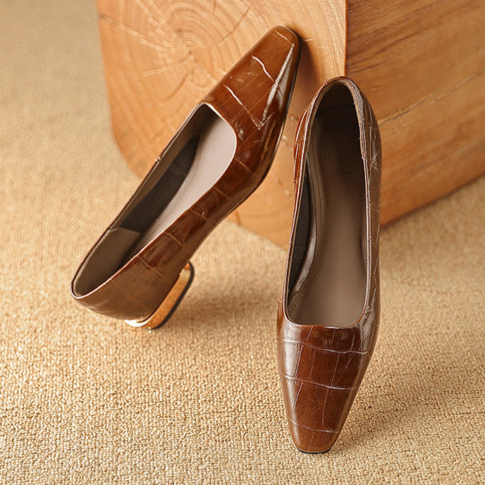 Authentic Leather Heels Celene