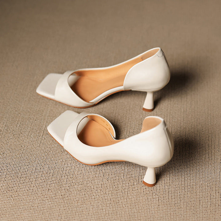 Authentic Leather Open Heels