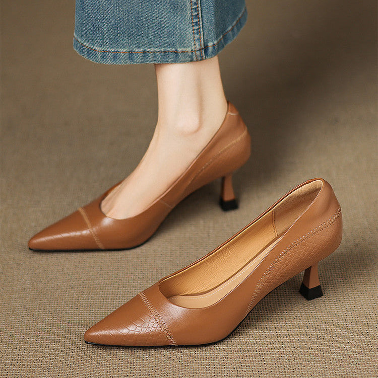 Elyra Authentic Leather Court Shoes
