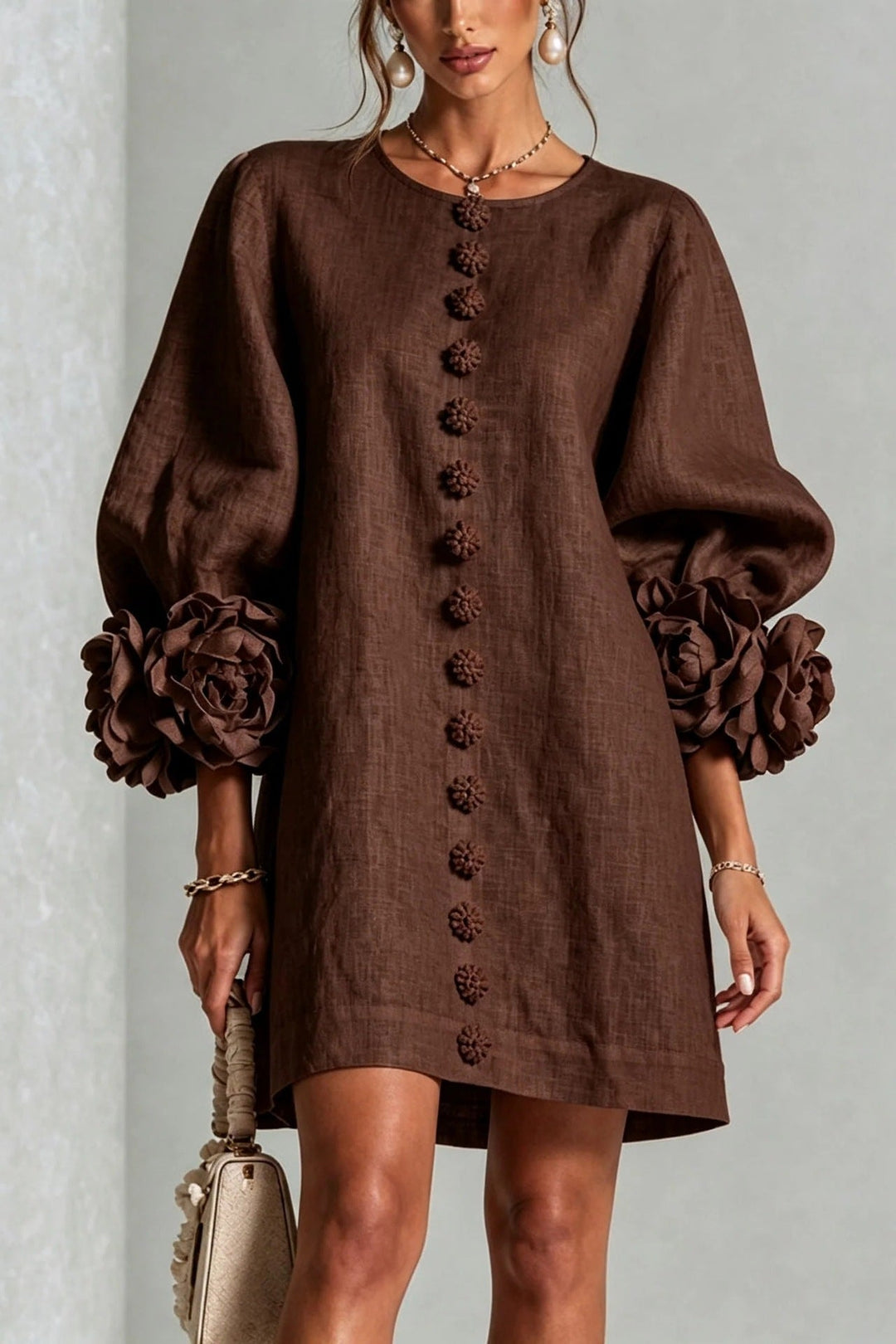 Kiara | Floral Balloon Sleeve Dress