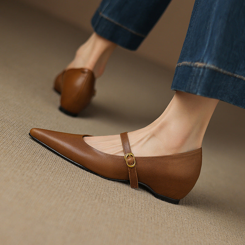 Delia Leather Heels