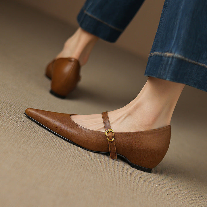 Delia Leather Heels