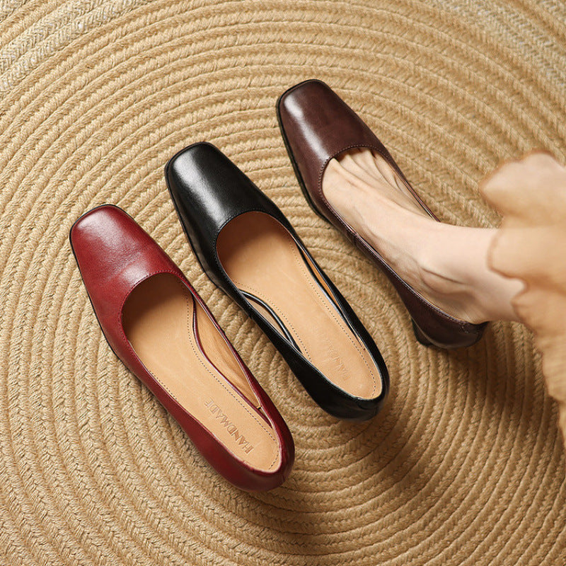 Authentic Leather Heels Arlix