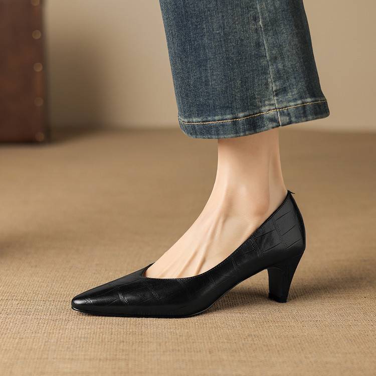 New Authentic Leather Heels