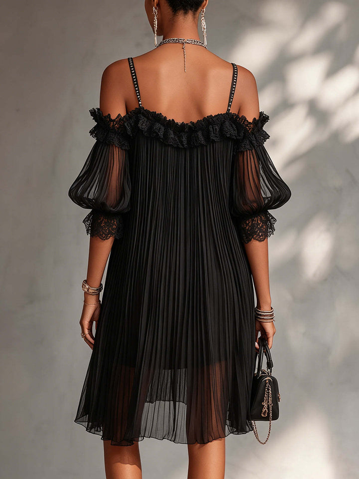 Klementína | Retro Pattern V-Neck Maxi Dress