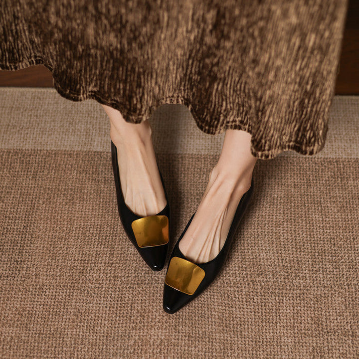 Relia Genuine Leather Flats