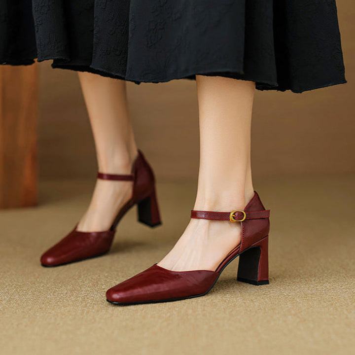 Genuine Leather Heels Amaris