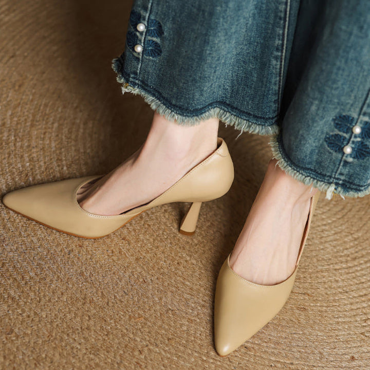 Authentic Leather Heels Liana