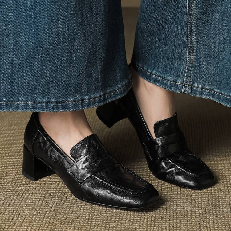 Authentic Leather Heels Sora