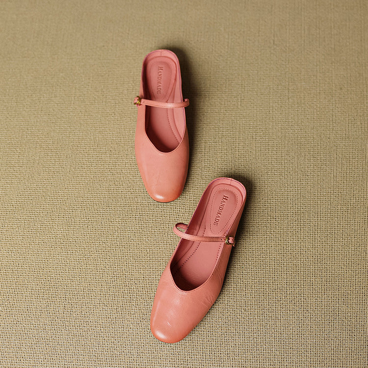 Lora Genuine Leather Mules