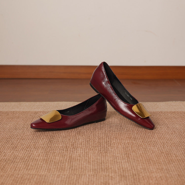 Relia Genuine Leather Flats