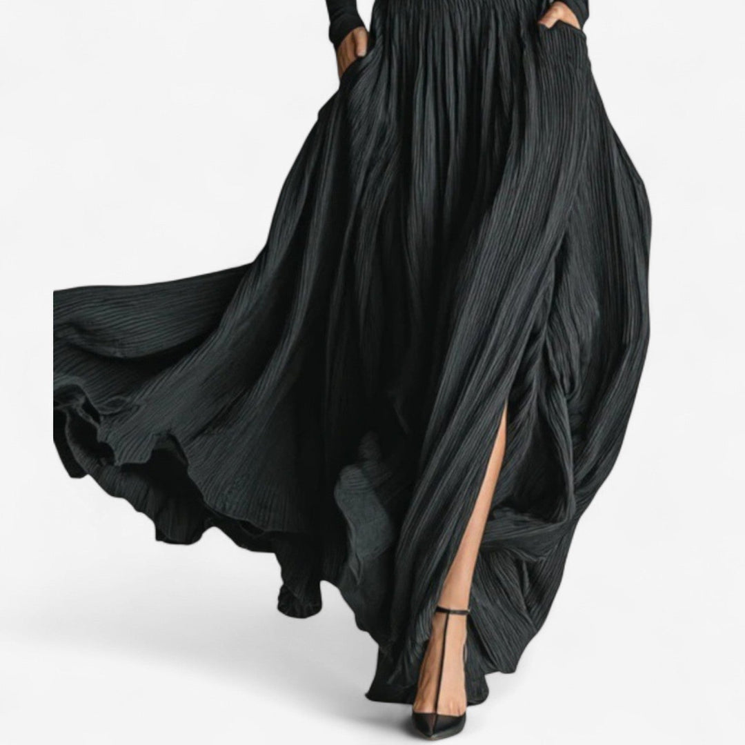 Aurora | High-Waisted Maxi Dress with Side Slit