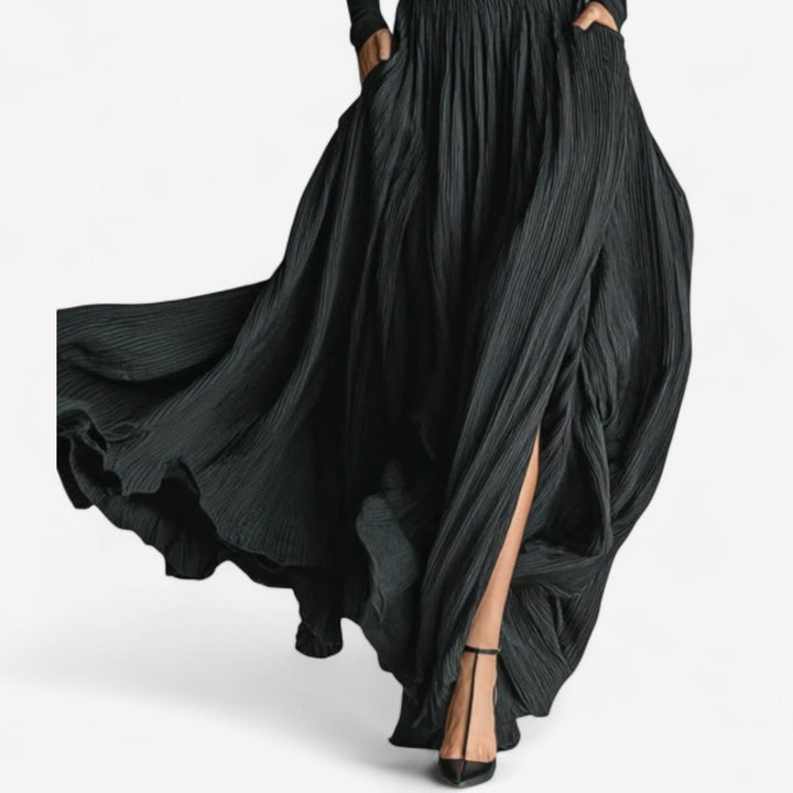 Aurora | High-Waisted Maxi Dress with Side Slit