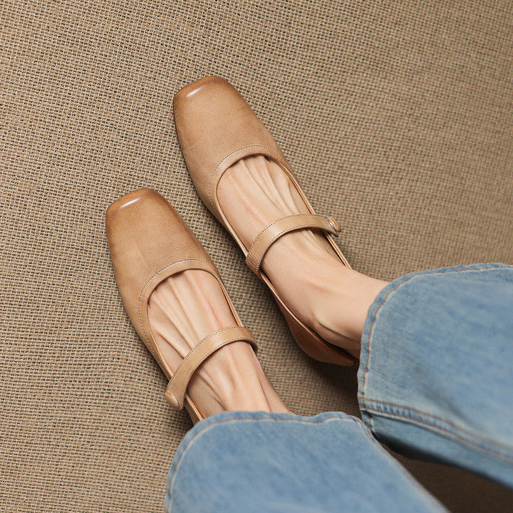 Emel Genuine Leather Flats