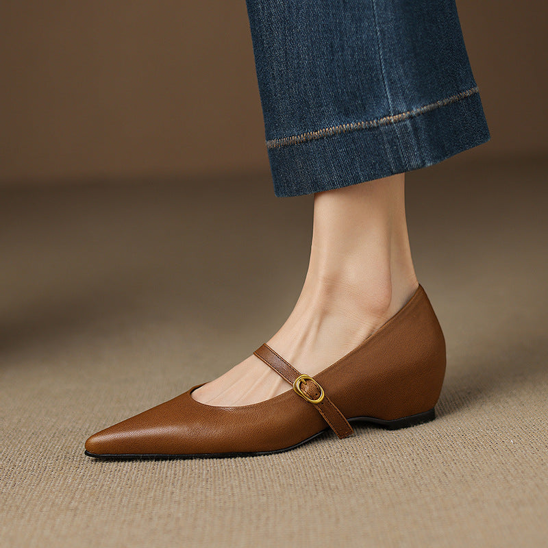 Delia Leather Heels