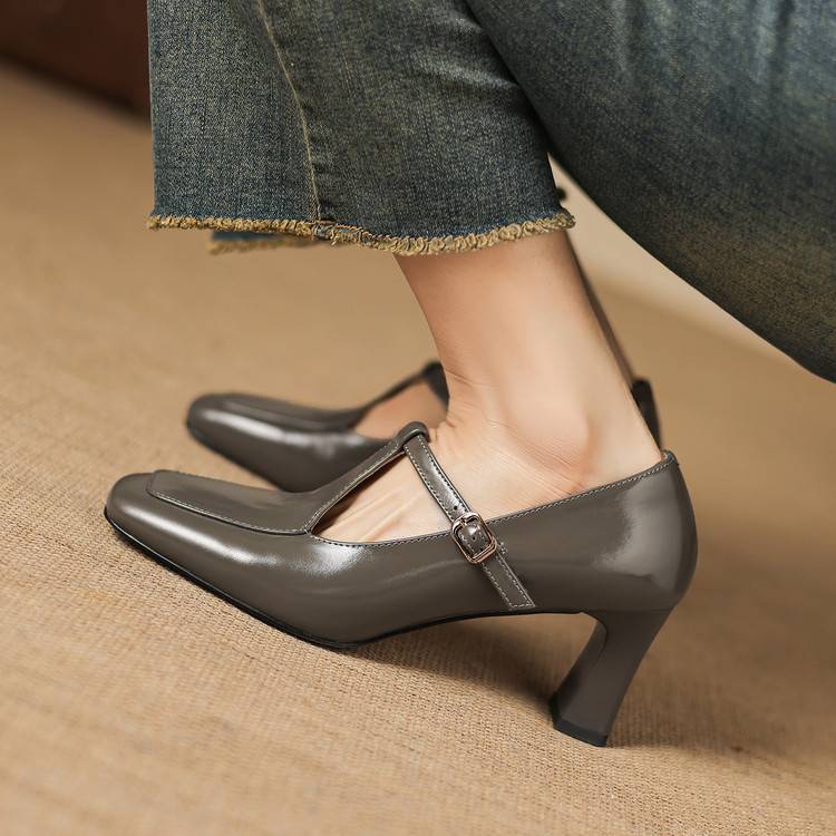 Tacy Genuine Leather Heels