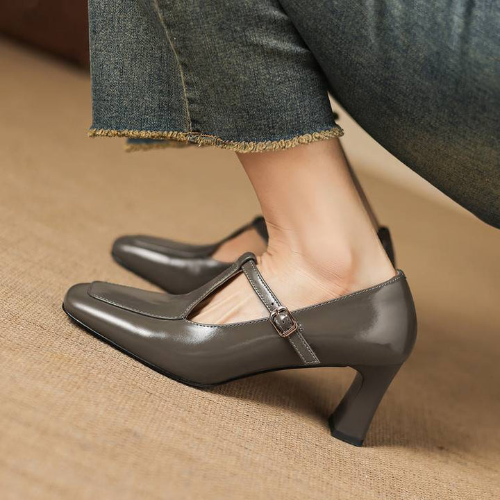 Tacy Genuine Leather Heels