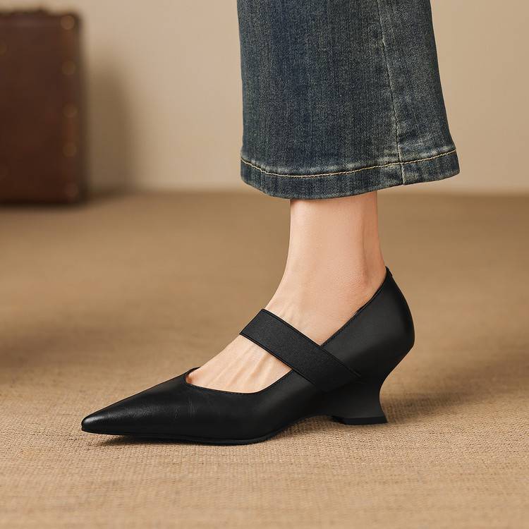 Authentic Leather Heels Tiera
