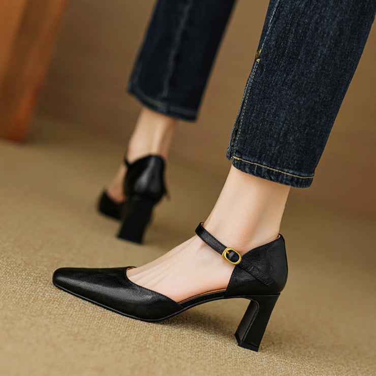 Genuine Leather Heels Amaris