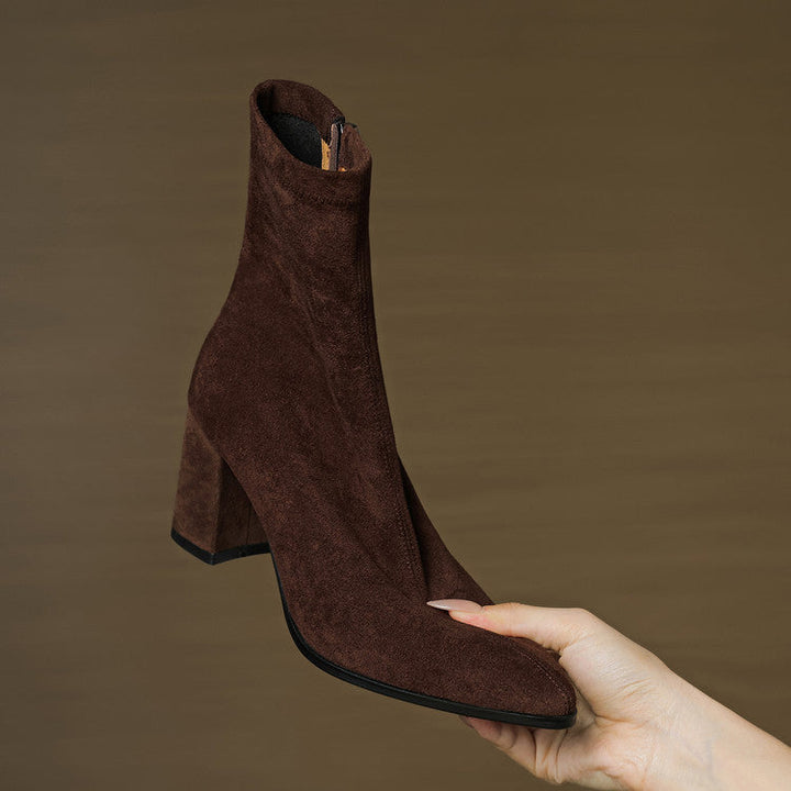 Authentic Suede Leather Ankle Boots