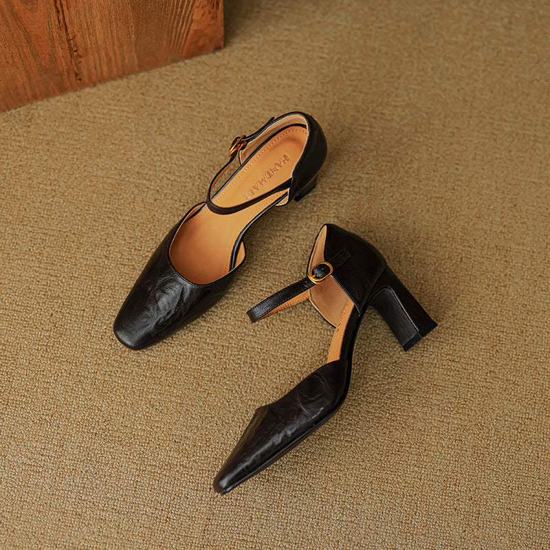 Genuine Leather Heels Amaris
