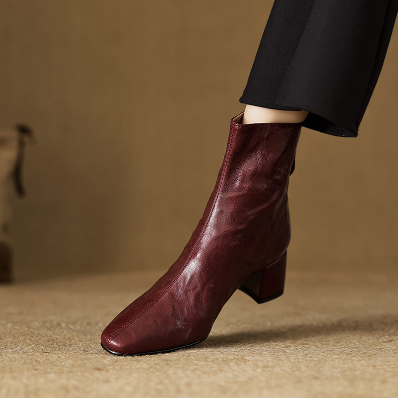 Authentic Leather Estel Ankle Boots