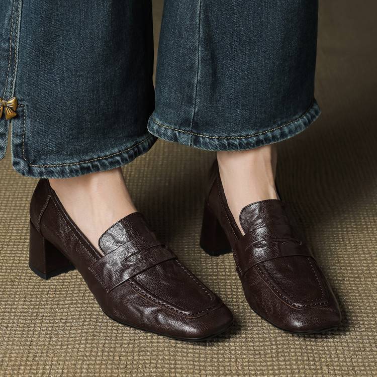 Authentic Leather Heels Sora