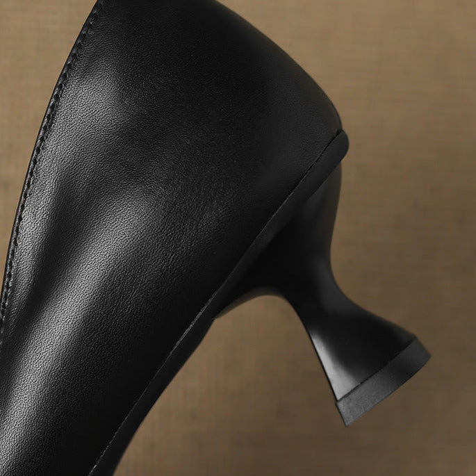 Authentic Leather Heels Elyia