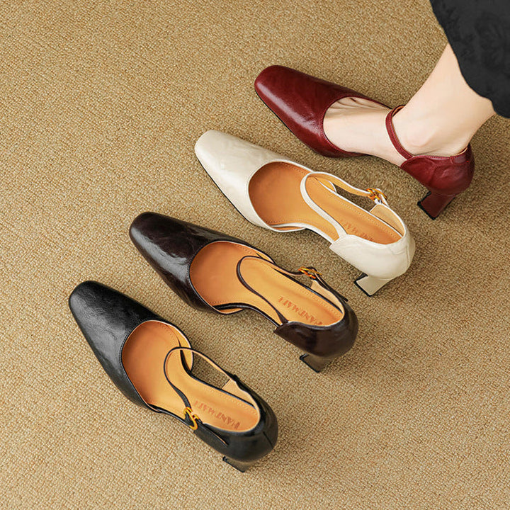 Genuine Leather Heels Amaris