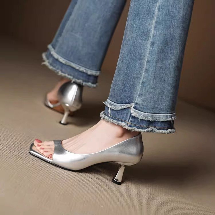Authentic Leather Open Heels