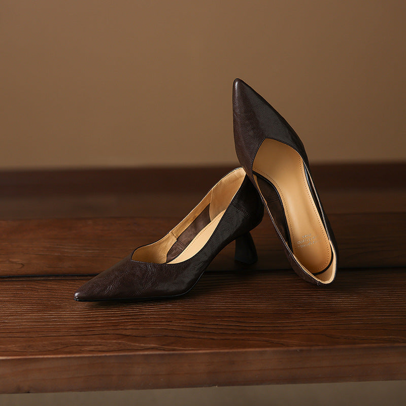 Authentic Leather Heels Veler