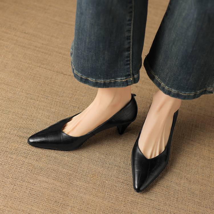 New Authentic Leather Heels
