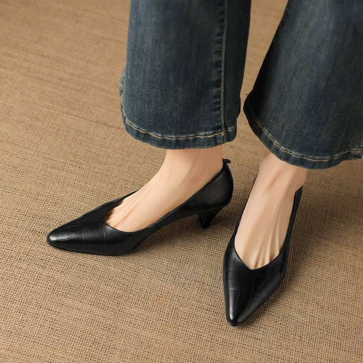 New Authentic Leather Heels