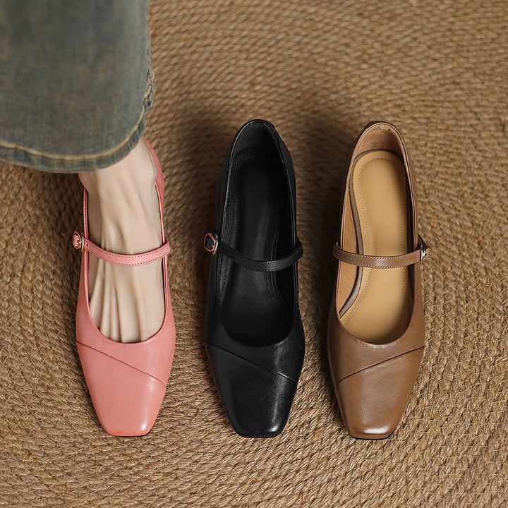 Clarette Authentic Leather Heels