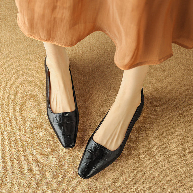 Authentic Leather Heels Celene