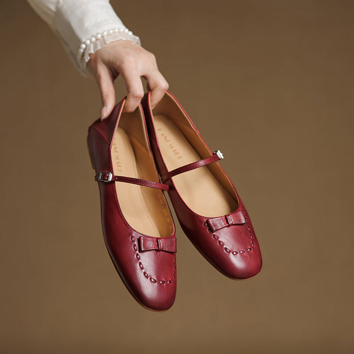 Leva Genuine Leather Flats