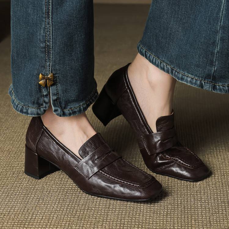 Authentic Leather Heels Sora