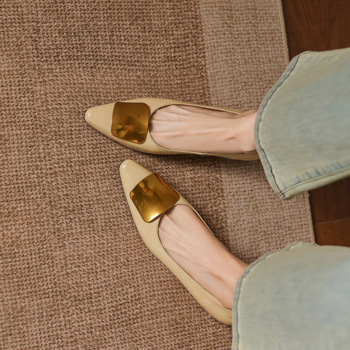 Relia Genuine Leather Flats