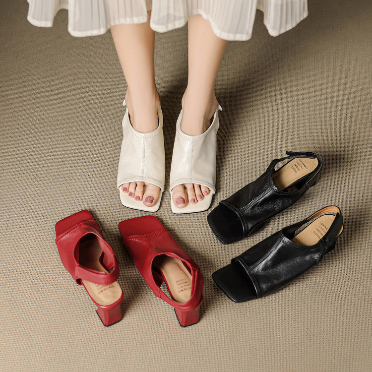 Authentic Leather Heels Velra