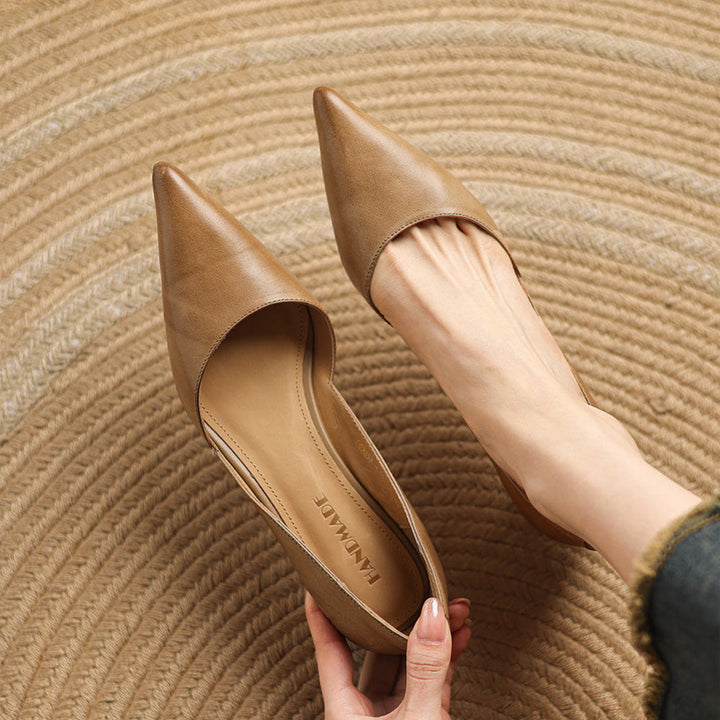 Authentic Leather Kitten Heels Carlen