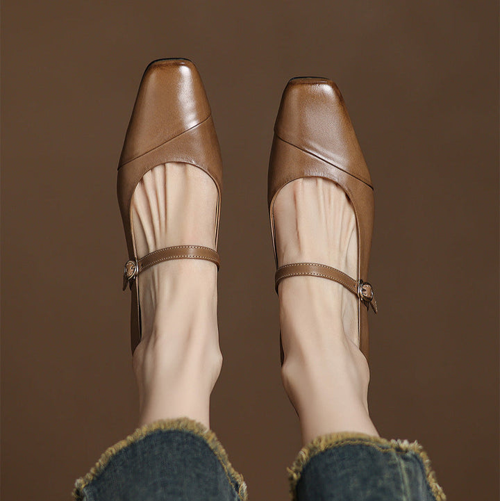 Clarette Authentic Leather Heels