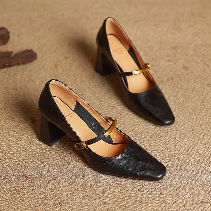 Authentic Leather Heels Auria