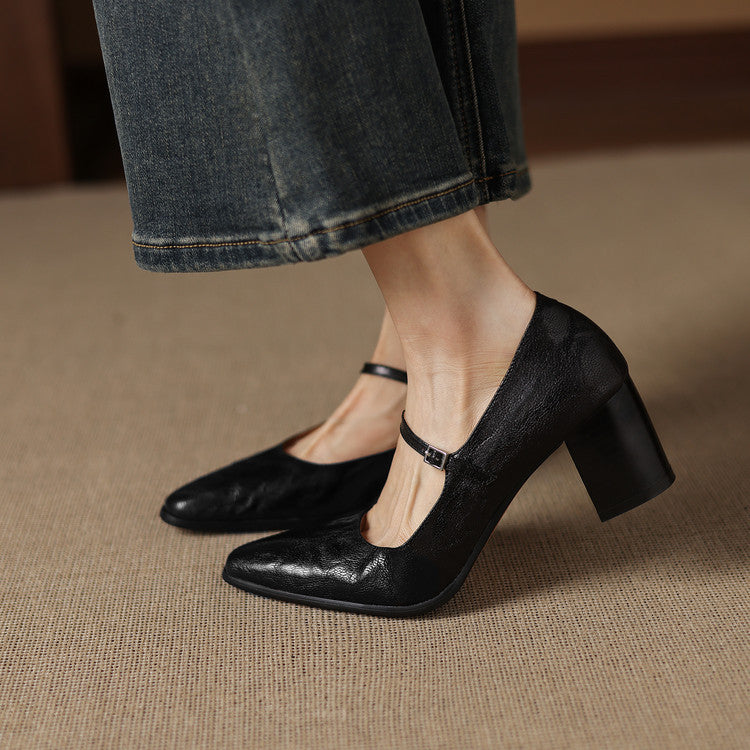 Authentic Leather Heels Veria